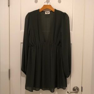 Show Me Your Mumu Dark Green mini dress